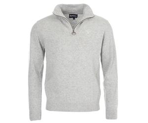Barbour Essential Lambswool Half Zip Sweater - Grey - XXL Wollpullover mit Reißverschluss Pullover mit Reißverschluss