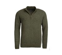 Barbour Essential Tisbury Half Zip Knitted Jumper - Dark Seaweed - M Pullover mit Reißverschluss für Abenteurer Pullover mit Reißverschluss