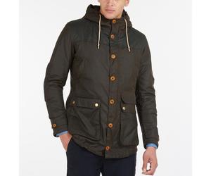 Barbour Game Parka Waxed Jacket - M Gewachste Winterjacke mit Knöpfen Wachsjacken