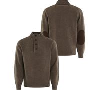 Barbour - Half-Zip Sweater With Suede Elbow Patches - Größe XL - beige