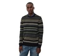 Barbour Herren Case Fair Isle Crew Neck Sweater, Schwarz Meliert, L