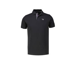 Barbour Herren Poloshirt TARTAN PIQUE Tailored Fit, schwarz, Gr. M