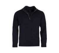 Barbour Holden Half Zip Sweater - Navy - XL Pullover aus Lammwolle mit Verschluss Pullover mit Reißverschluss