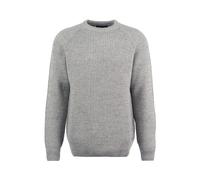 Barbour Horseford Crew Neck Jumper - Stone - XXL Grauer Pullover aus Lammwolle Winter- und Anglerpullover