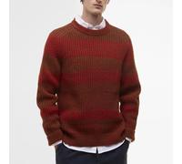 Barbour loves Paul Smith - Saddle Crew Neck Jumper Rosette Red - S Gestreifter Wollpullover aus limitierter Auflage Winter- und Anglerpullover