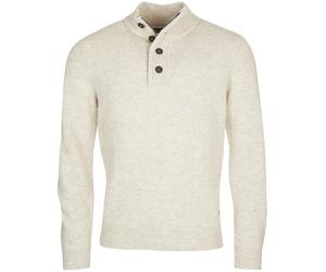 Barbour Mocker Pullover Merino Wolle Hellbeige - Größe XXL Wollweiß XXL
