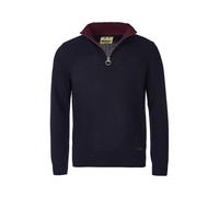 Barbour Nelson Essential Half Zip Sweatshirt - Navy - S Lässiger Pullover aus Lammwolle Pullover mit Reißverschluss