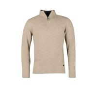 Barbour Nelson Essential Half Zip Sweatshirt - Stone - XXL Lässiger Pullover aus Lammwolle Pullover mit Reißverschluss