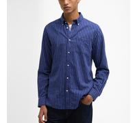 Barbour Nelson Striped Long-Sleeved Tailored Shirt - Indigo - S Gestreiftes Hemd aus Leinenmischung Freizeit