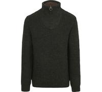 Barbour New Tyne Zip Pullover Wolle Olivgrün - Größe L Grün L