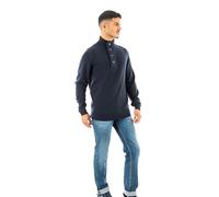 Barbour Herren Strickpullover aus Wolle ESSENTIAL PATCH HALF, marine, Gr. M