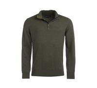 Barbour Pima Cotton Half Zip Sweater - Olive Marl - M Baumwollpullover mit Reißverschluss Pullover mit Reißverschluss