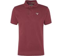 Barbour Tartan Pique Poloshirt Bordeaux - Größe L Rot L