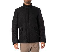 Barbour Steppjacke Herren Stehkragen Mikrofaser schwarz, XL