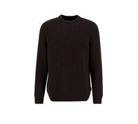 Barbour Cleveland Crew Neck Jumper - Dark Oak - M Strukturierter Pullover aus Wollmischung Winter- und Anglerpullover