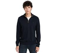 Barbour Pullover mit halbem Reißverschluss – Baumwollstrick – Navy – Größe XXL