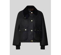 Barbour Wachsjacke Cropped Beadnell Black/Classic (Größe: 10) 36 schwarz