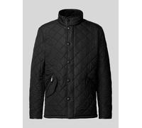 Barbour Steppjacke Herren Stehkragen Mikrofaser schwarz, L