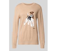 Barbour Regular Fit Strickpullover aus Baumwoll-Kaschmir-Mix in Beige, Größe 34