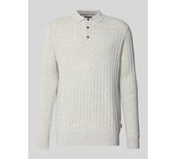 Barbour Regular Fit Strickpullover aus Woll-Baumwoll-Mix Modell 'SMEATON' in Silber, Größe S