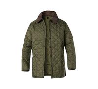 Barbour Steppjacke Herren Umlegekragen Mikrofaser grün, S