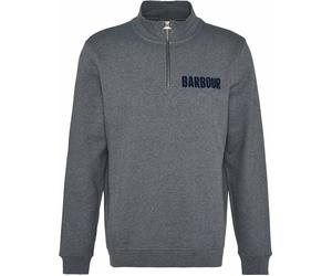Barbour - Sweatshirt aus Baumwolle mit halbem Zipper - Cotes Half Zip Sweatshirt Mid Grey Marl für Herren aus Baumwolle - Größe L - Grau Grau L