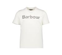 Barbour T-Shirt Herren Slim Fit Kurzarm Rundhals Baumwolle weiß, M