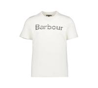Barbour T-Shirt Herren Slim Fit Kurzarm Rundhals Baumwolle weiß, S