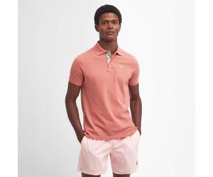 Barbour Tartan Pique Polo Shirt - Pink Clay - S Poloshirt mit Tartan-Details Poloshirts