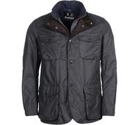 Barbour Wachsjacke Ogston Marine (Größe: XXL), Leder-Ärmelpatches