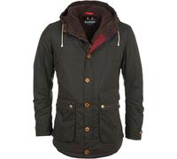Barbour Game Parka Waxed Jacket - L Gewachste Winterjacke mit Knöpfen Wachsjacken