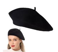 Barett, Baskenmütze Aus Wolle,Militär-Barett Für Herren Und Damen,Retro Beret Schiebermütze,Klassische Französischen Barett Warm Beret Mütze Für Eleganten,Unisex,Weich,Warm,Outdoor,Vintage,Künstler