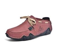 Barfuß-Loafer Für Herren, Atmungsaktive, Leichte Schnür-Loafer Aus Leder