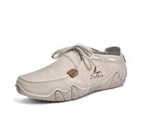 Barfuß-Loafer Für Herren, Atmungsaktive, Leichte Schnür-Loafer Aus Leder
