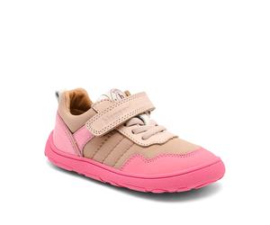 Barfußschuh BISGAARD "barefoot baloo", Kinder, Gr. 27, pink, kombiniert, Leder, Textil, Schuhe Barfußschuh, Klettschuh mit Gummizug und Klett, Größenschablone zum Download (50433110-27) pink, kombinie