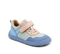 Barfußschuh BISGAARD "barefoot baloo", Mädchen, Gr. 33, blau (blau kombiniert), Leder, Textil, Schuhe Barfußschuh, Klettschuh mit Gummizug und Klett, Größenschablone zum Download (43927303-33) blau ko