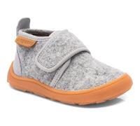 Barfußschuh BISGAARD "barefoot basic", Mädchen, Gr. 28, grau, Filz, Textil, Veloursleder, Basic, Schuhe Barfußschuh, Hausschuh mit Klettverschluss, Größenschablone zum Download (59723439-28) grau