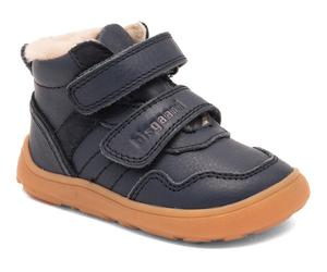 Barfußschuh BISGAARD "barefoot becky lamb", Mädchen, Gr. 30, blau (navy), Leder, Schuhe Barfußschuh, Winterboots mit Lammfell, Größenschablone zum Download (79297260-30) navy