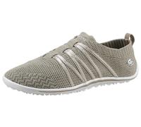 Barfußschuh DOCKERS BY GERLI, Damen, Gr. 36, grau (beige, natur), Textil, Schuhe Barfußschuh, Schlupfschuh, Sneaker, Sommerschuh in lässiger Strick-Optik, Topseller (55070104-36)