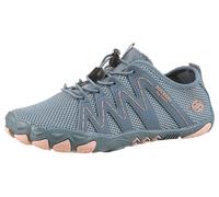 Barfußschuh DOCKERS BY GERLI, Kinder, Gr. 33, blau (graublau, rosé), Synthetik, Textil, Schuhe Barfußschuh, Barfußschuh, Sneaker, Schlupfschuh für Outdoor (74431757-33) graublau, rosé