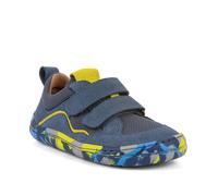 Barfußschuh FRODDO "BAREFOOT BAZE", Jungen, Gr. 29, blau (denim), Leder, Textil, Schuhe Barfußschuh, Klettschuh, Sneaker, Freizeitschuh mit bunter Laufsohle (37672002-29) denim