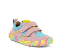Barfußschuh FRODDO "BAREFOOT BAZE", Jungen, Gr. 33, rosa, bunt, Leder, Textil, colorblocking, Schuhe Barfußschuh, Klettschuh, Sneaker, Freizeitschuh mit bunter Laufsohle (86486650-33) rosa, bunt