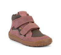 Barfußschuh FRODDO "BAREFOOT TEX AUTUMN", Kinder, Gr. 28, rosa (rosa, grau), Textil, Veloursleder, Schuhe Barfußschuh, Klettschuh, Winterstiefel mit TEX-Membrane (52708333-28) rosa, grau
