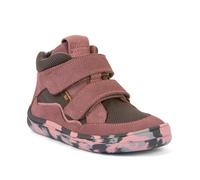 Barfußschuh FRODDO "BAREFOOT TEX FUN AUTUMN", Kinder, Gr. 32, rosa (rose, grau), Textil, Veloursleder, Schuhe Barfußschuh, Boots, Sneaker, Trekkingschuh mit TEX-Membrane (65402251-32) rose, grau