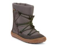 Barfußschuh FRODDO "BAREFOOT TEX TRACK", Mädchen, Gr. 32, grau, Textil, Veloursleder, Schuhe Barfußschuh, Snowboots, Winterstiefel mit TEX-Membrane (29255346-32) grau