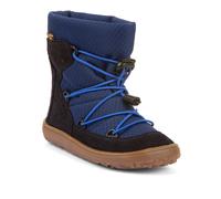 Barfußschuh FRODDO "BAREFOOT TEX TRACK", Mädchen, Gr. 34, blau, Textil, Veloursleder, Schuhe Barfußschuh, Snowboots, Winterstiefel mit TEX-Membrane (43146727-34) blau