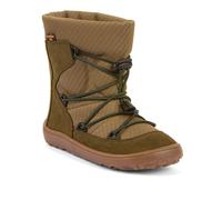 Barfußschuh FRODDO "BAREFOOT TEX TRACK", Mädchen, Gr. 34, grün (khakifarben), Textil, Veloursleder, Schuhe Barfußschuh, Snowboots, Winterstiefel mit TEX-Membrane (87746262-34) khakifarben