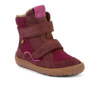 Barfußschuh FRODDO "BAREFOOT TEX WINTER", Jungen, Gr. 23, lila (beerenfarben), Textil, Veloursleder, Basic, Schuhe Barfußschuh, Klettschuh, Winterstiefel mit TEX-Membrane (63689611-23)
