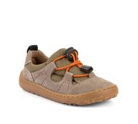 Barfußschuh FRODDO "Barefoot Trekk", Jungen, Gr. 30, beige, olivgrün, Textil, Veloursleder, Schuhe Barfußschuh, Slip-on Sneaker, Schlupfschuh mit Schnellverschluss (19674407-30) beige, olivgrün