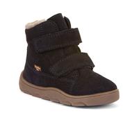 Barfußschuh FRODDO "ZERU TEX FURRY BAREFOOT", Damen, Gr. 30, blau (dunkelblau), Veloursleder, Schuhe Barfußschuh, Klettstiefelette, Winterstiefel mit TEX-Ausstattung (82918467-30) dunkelblau